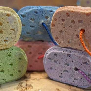 sponges infused with 5 ounces of Monkey Farts scented goat milk soap