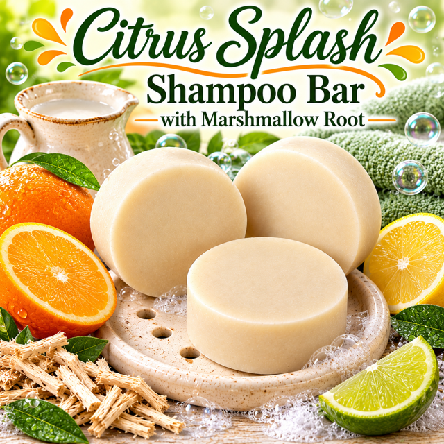 Citrus Splash Shampoo Bar with Marshmallow Root