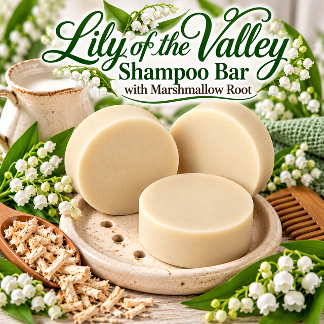 Lily of the Valley Shampoo Bar with Marshmallow Root