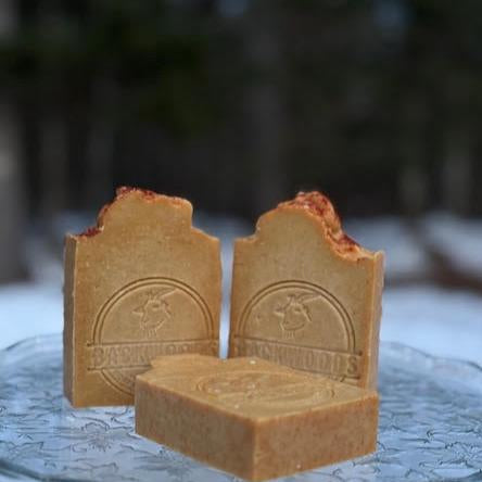 Tumeric Sweet Orange scented -5 oz goat milk soap in natural Tumeric color