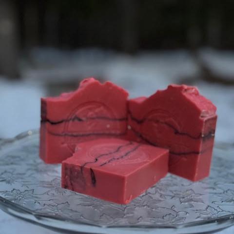 White Driftwood scented -5 oz goat milk soap with Rose Clay & Charcoal