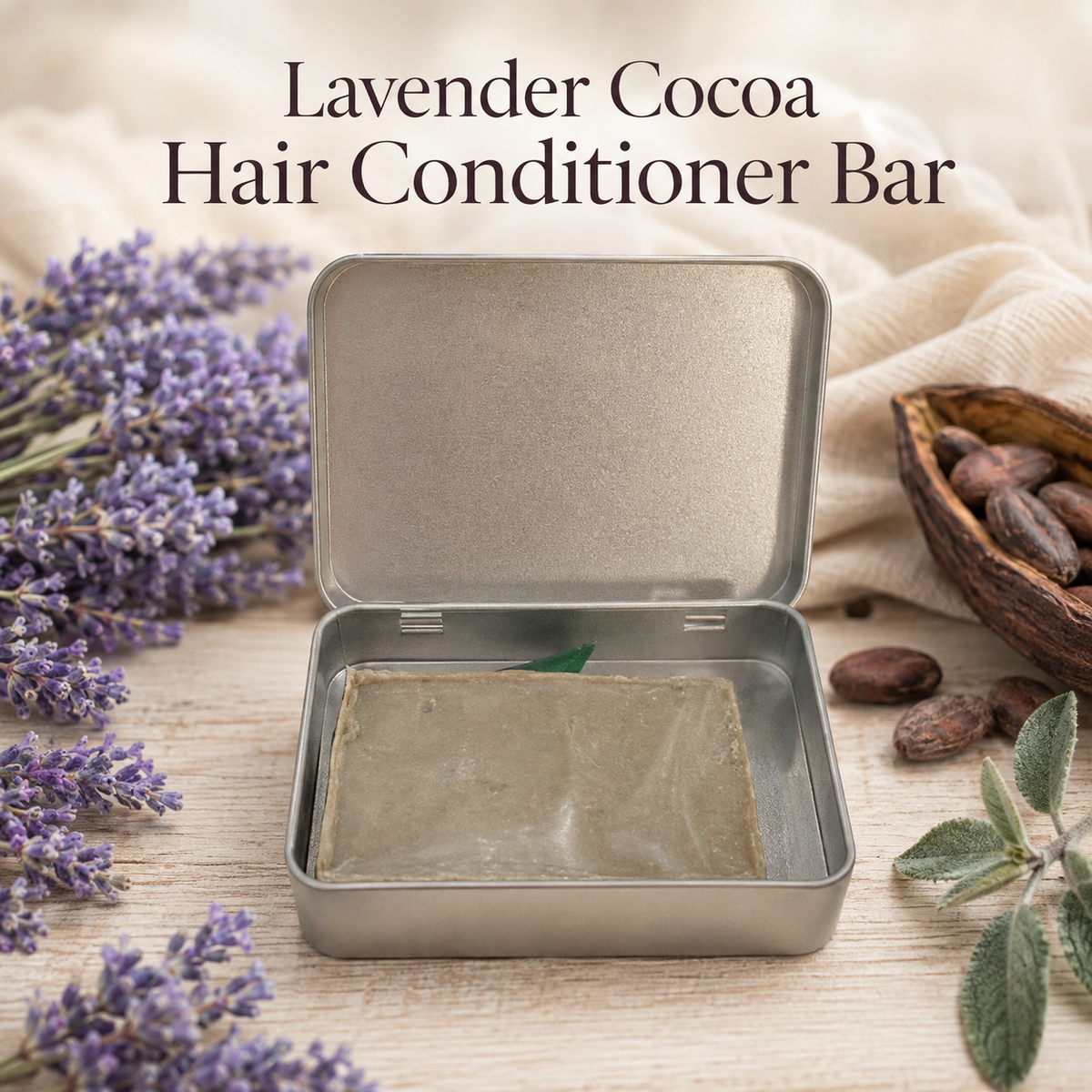 Lavender Cocoa Hair Conditioner Bar