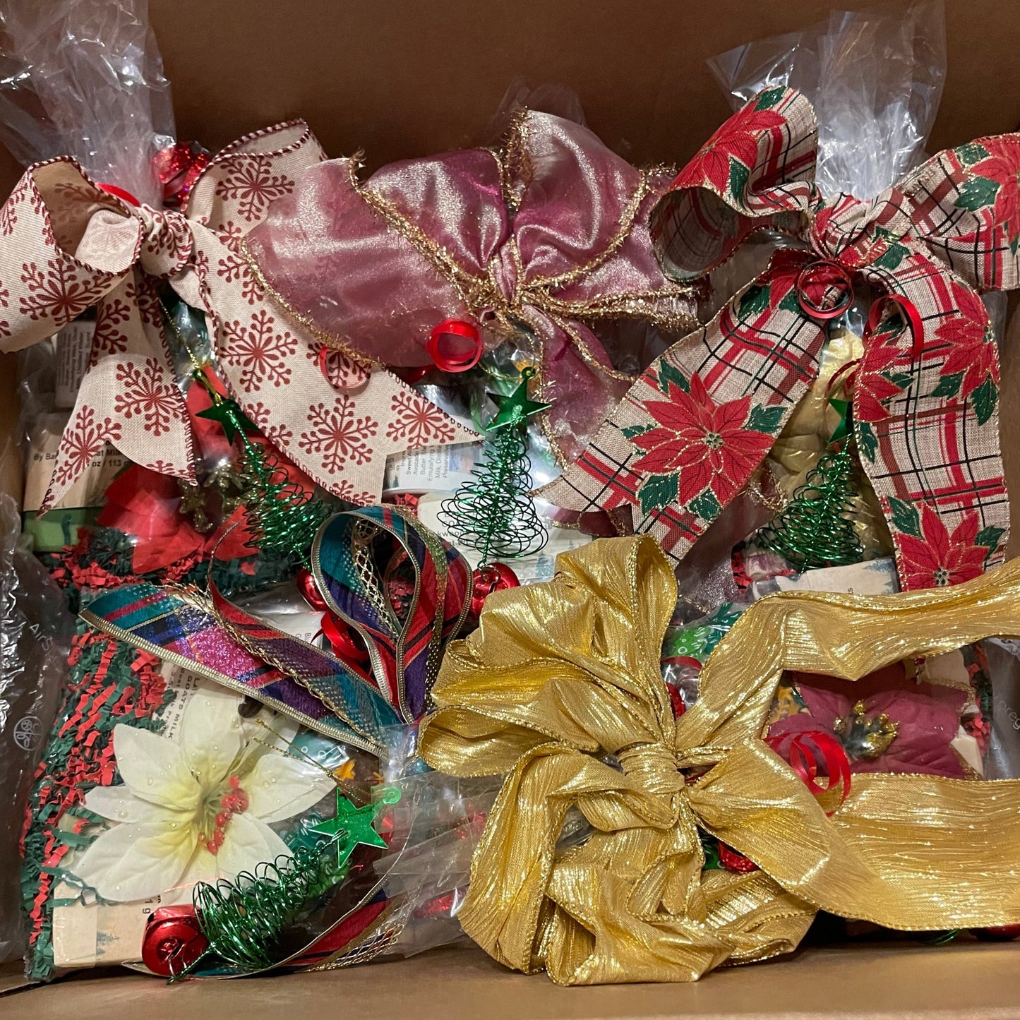 picture of holiday gift sets  boxed for shipping 
