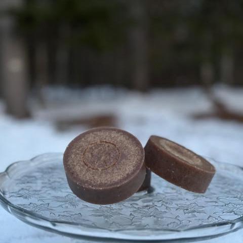 4 oz Goat Milk Shampoo Sold Round Bar - Lavender Vanilla Scent with Marshmallow Root
