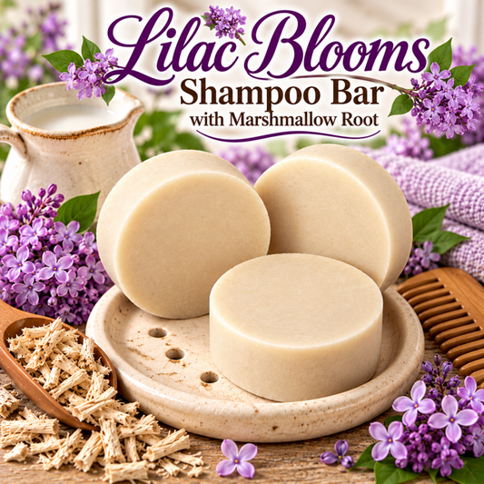 Lilac Blooms Shampoo Bar with Marshmallow Root