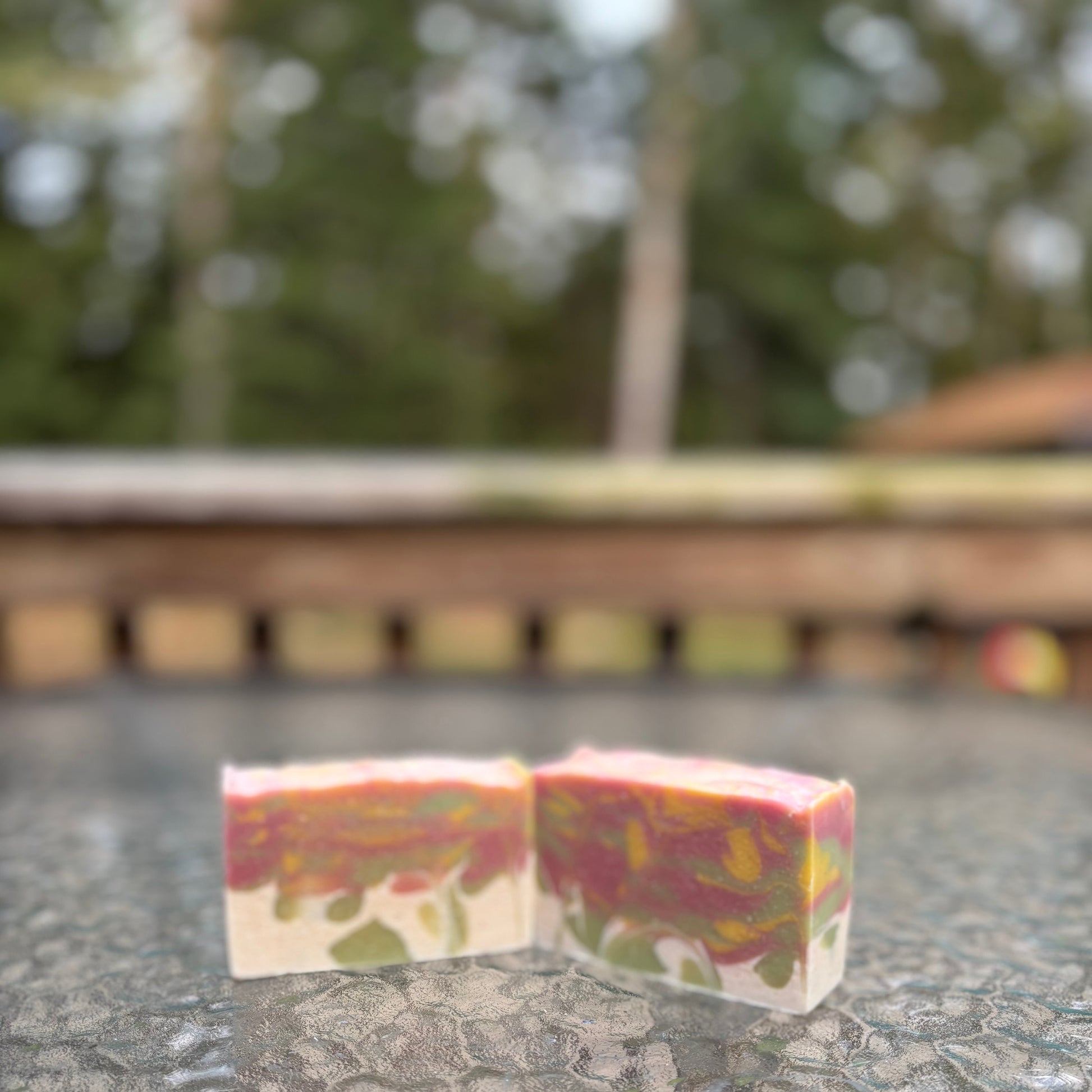 Tropical Breeze - 5 oz goat milk soap in a multiple pastel color pattern