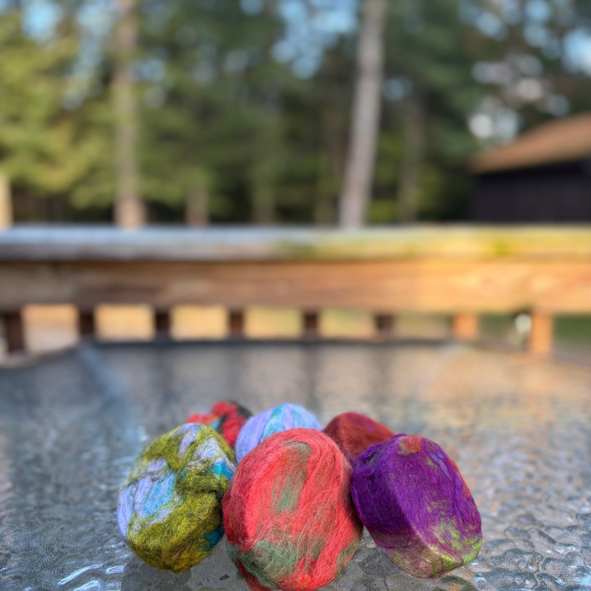 Various Scents - 4 oz Goat Milk Soap felted with merino wool, antimicrobial, exfoliating and moisturizing  variety of wool colors Colors