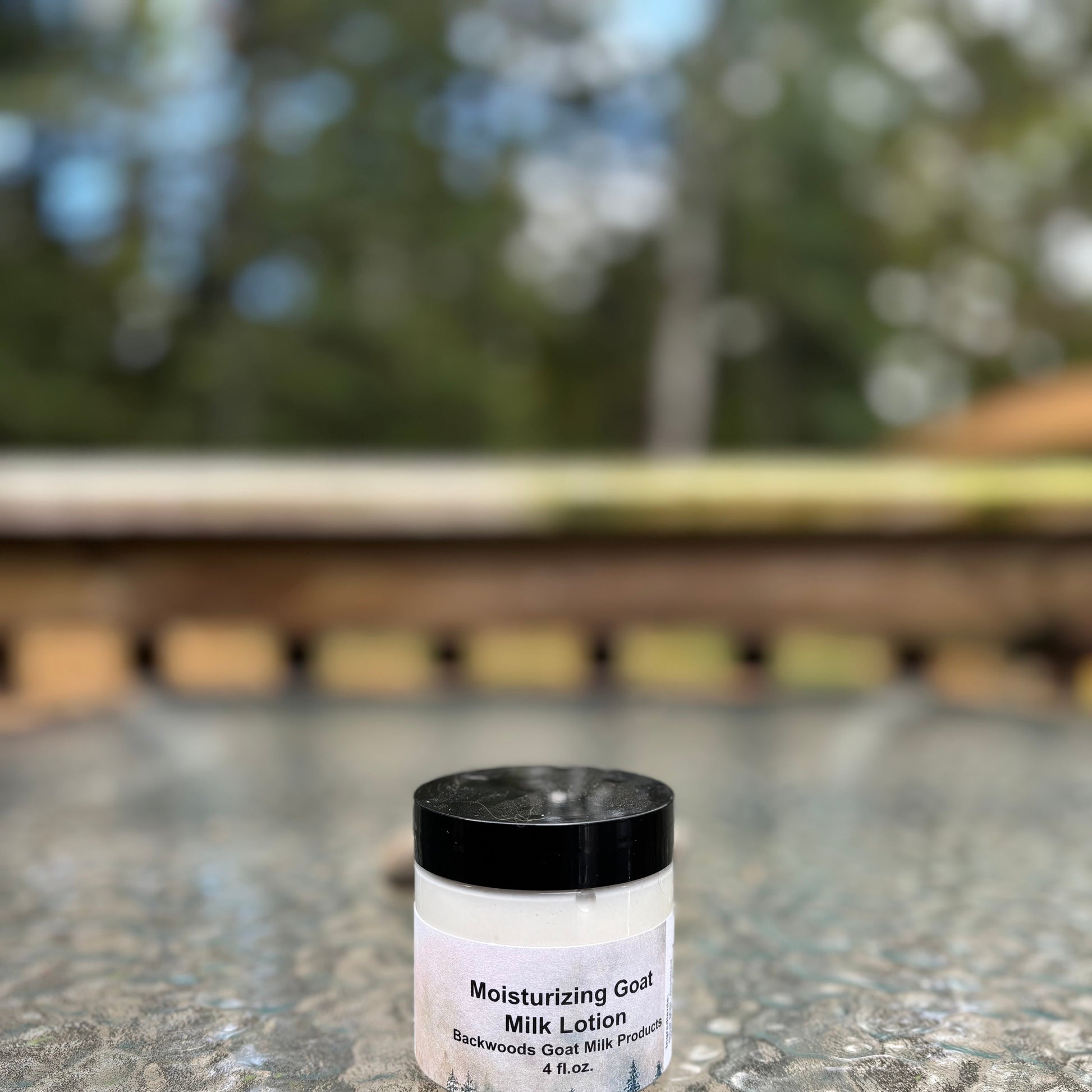 Handcrafted Goat Milk Lotion in many scents. It comes in  2 oz Purse Size, 4 oz tub, 8 oz tub or 8 oz pump